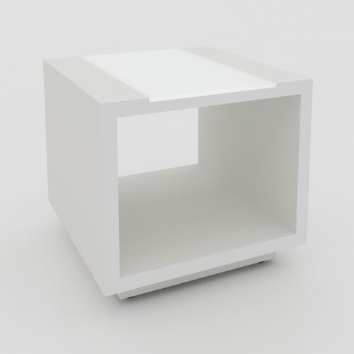 MESA ESQUINERA DE 50 X 45 X 45cm. CUBIERTA CRISTAL - muebles de oficina en veracruz y xalapa