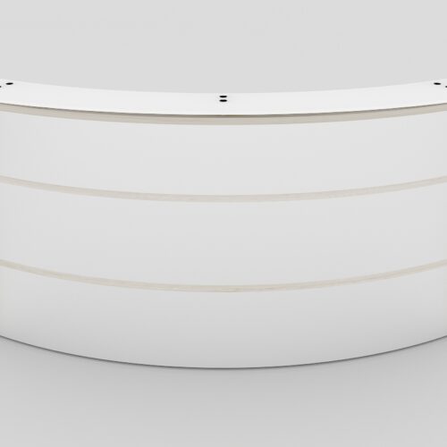 MOSTRADOR CURVO FRENTE ALUMINIO CUBIERTA CRISTAL DE ALTURA 110 X 210°/ - muebles de oficina en veracruz y xalapa