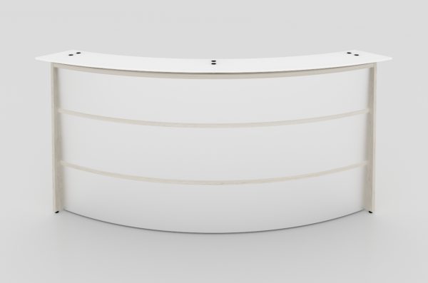 MOSTRADOR CURVO FRENTE ALUMINIO CUBIERTA CRISTAL DE ALTURA 110 X 210°/ - muebles de oficina en veracruz y xalapa