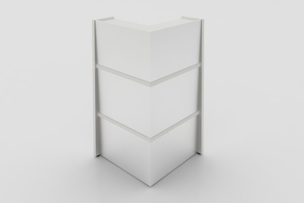 MOSTRADOR CENTAL MODULAR MEL ESQUINERO SIN CUBIERTA DE CRISTAL ALTURA 105X60 - muebles de oficina en veracruz y xalapa