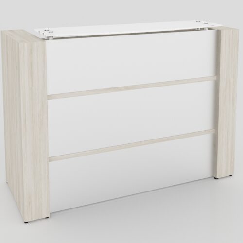 MOSTRADOR RECTO TAMBOR 3 FRENTES MELAMINA CUB. CRISTAL; ALTO 110 X 150 - muebles de oficina en veracruz y xalapa