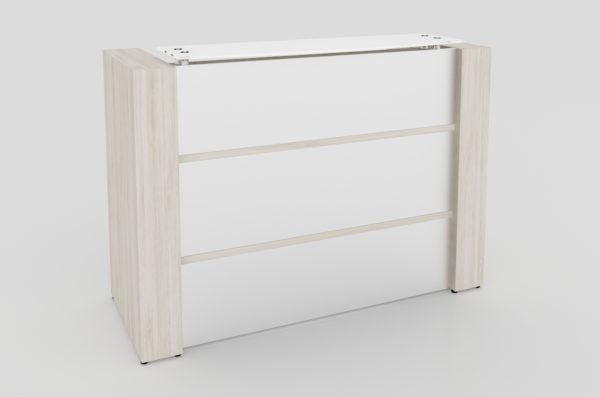 MOSTRADOR RECTO TAMBOR 3 FRENTES MELAMINA CUB. CRISTAL; ALTO 110 X 150 - muebles de oficina en veracruz y xalapa