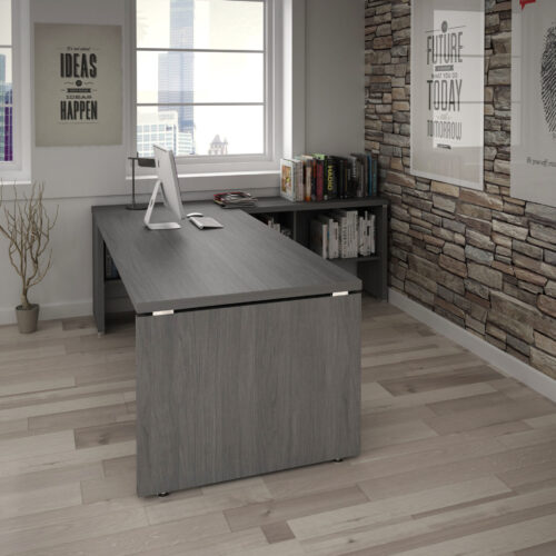 Escritorio ejecutivo con credenza 201 x 200 x 74 de alto" - muebles de oficina en veracruz y xalapa"