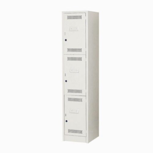 LOCKER ESTÁNDAR DE 3 PUERTAS CON PORTA -CANDADO DE 38*44.5*1.80.7,CAL.24 ** - muebles de oficina en veracruz y xalapa
