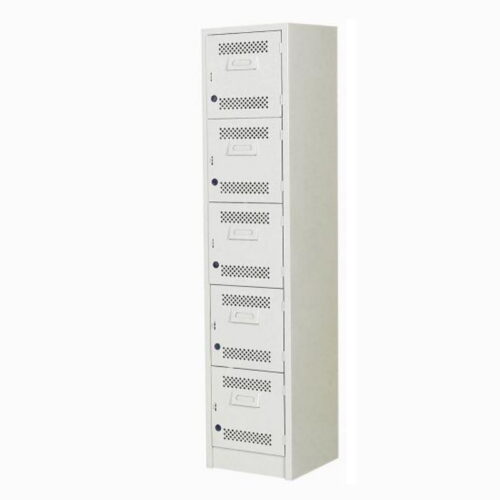 LOCKER ESTÁNDAR DE 5 PUERTAS CON PORTA -CANDADO DE 38*44.5*1.80.7,CAL.24 - muebles de oficina en veracruz y xalapa