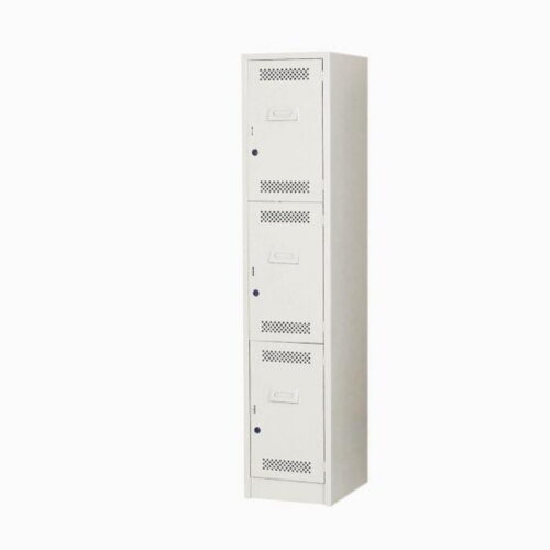 LOCKER PRACTICO DE 3 PUERTAS CON PORTA -CANDADO DE 30.2*30*1.80.7 CAL.24 ** - muebles de oficina en veracruz y xalapa