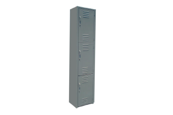 LOCKER ESTÁNDAR DE 3 PUERTAS CON PORTA -CANDADO DE 38 X 37 X 180cm. CAL.24 - muebles de oficina en veracruz y xalapa