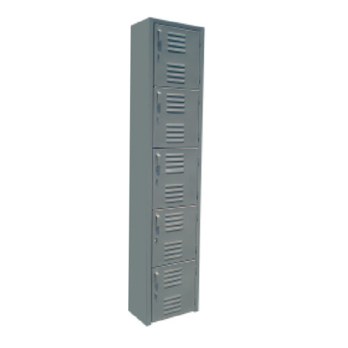 LOCKER ESTÁNDAR DE 5 PUERTAS CON PORTA -CANDADO DE 38 X 37 X 180cm. CAL.24 - muebles de oficina en veracruz y xalapa
