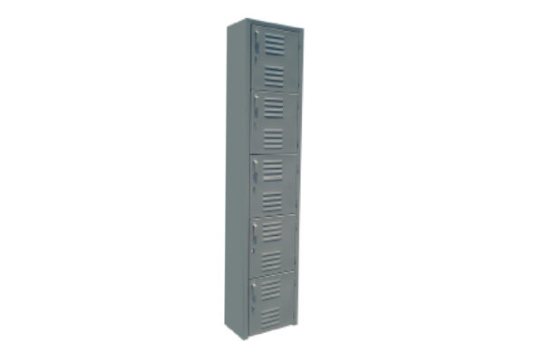 LOCKER ESTÁNDAR DE 5 PUERTAS CON PORTA -CANDADO DE 38 X 37 X 180cm. CAL.24 - muebles de oficina en veracruz y xalapa