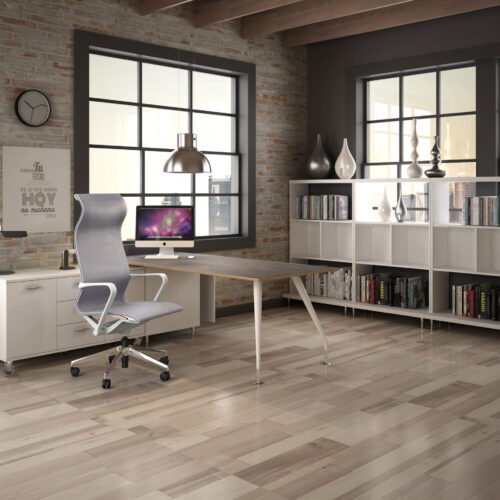 Conjunto 3 patas c/credenza lateral izq/der. blanca de 180x90. " - muebles de oficina en veracruz y xalapa"