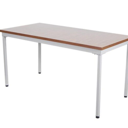 MESA DE TRABAJO METALICA CON CUBIERTA DE 28mm. EN CHOCOLATE DE 150X75X75 - muebles de oficina en veracruz y xalapa