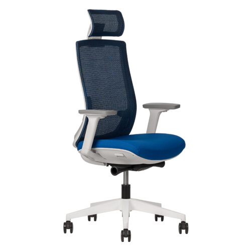 SILLON EJEC.C/CABECERA, BRAZOS AJUSTABLES, ASIENTO TAPIZ TELARESPALDO MALLA GRIS,VINO O AZUL. - muebles de oficina en veracruz y xalapa