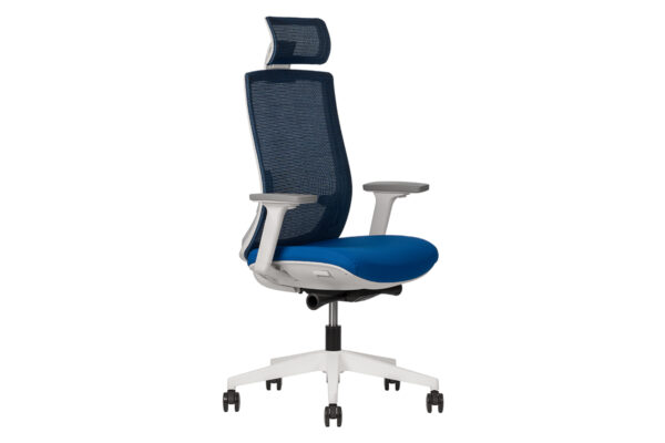SILLON EJEC.C/CABECERA, BRAZOS AJUSTABLES, ASIENTO TAPIZ TELARESPALDO MALLA GRIS,VINO O AZUL. - muebles de oficina en veracruz y xalapa