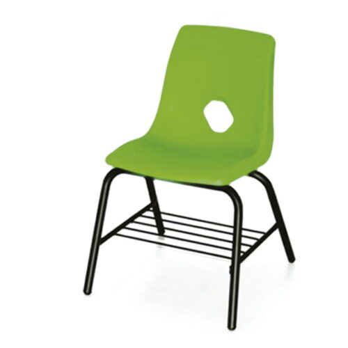 SILLA TOLEDO DE TUB.1" CAL.18 CONCHA DE POLIPROPILENO, REJILLA PORTA LIBROS DE 1/4" - muebles de oficina en veracruz y xalapa
