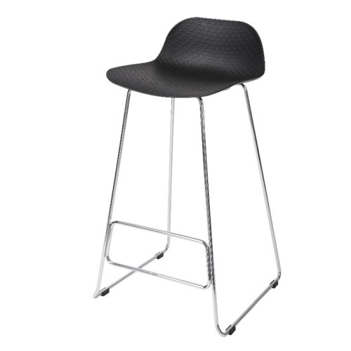 BANCO ALTO ESTRUCTURA COLD ROLL CROMO, ASIENTE POLIPROPILENO; NEGRO, GRIS O BLANCO - muebles de oficina en veracruz y xalapa