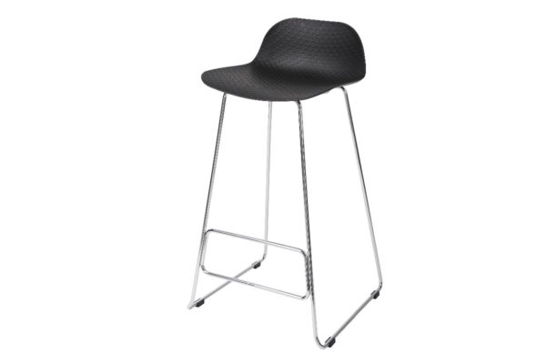 BANCO ALTO ESTRUCTURA COLD ROLL CROMO, ASIENTE POLIPROPILENO; NEGRO, GRIS O BLANCO - muebles de oficina en veracruz y xalapa